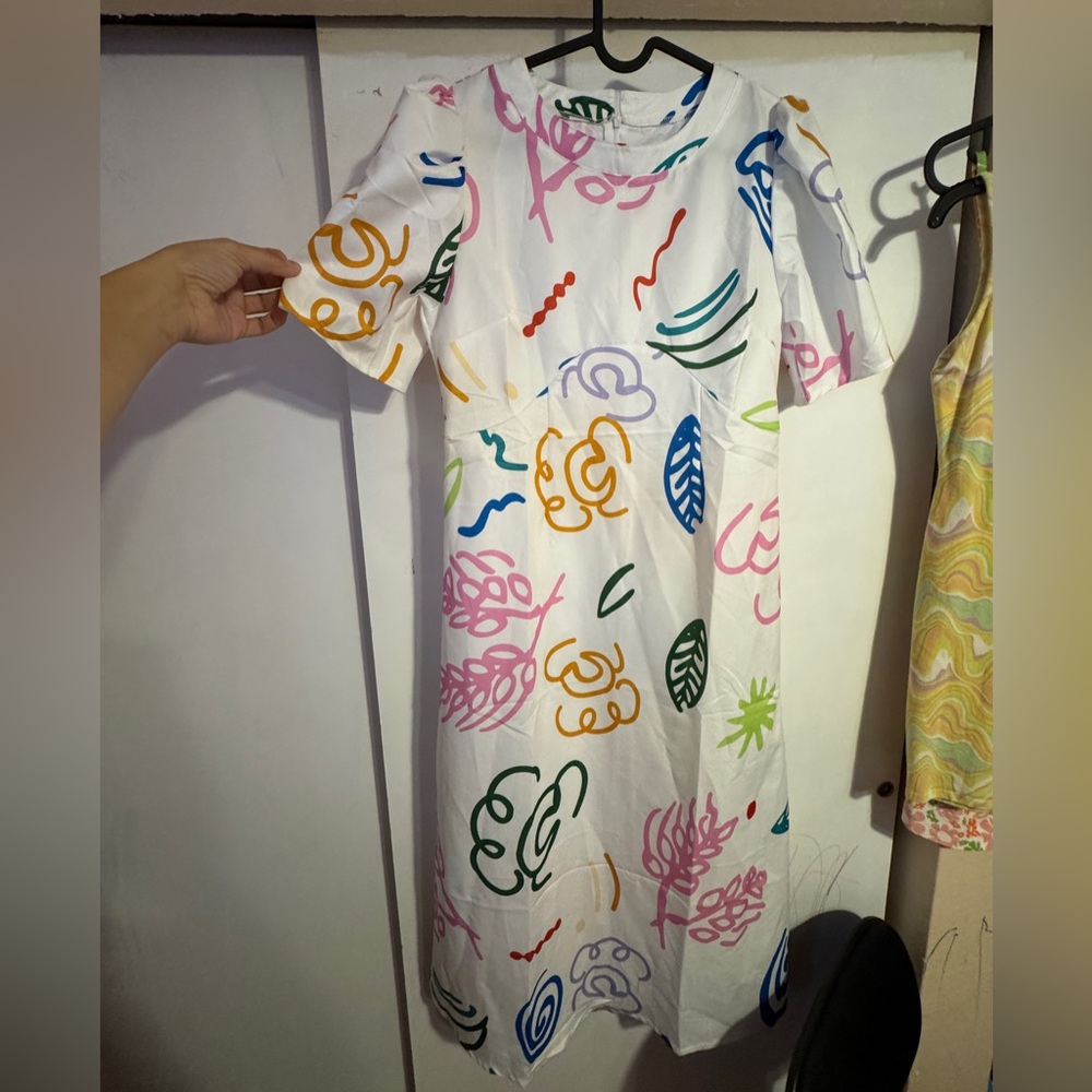 Colorful Abstract Patterned Dress